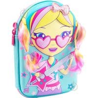 Пенал Cool For School Об'ємний 4D Із зачіскою 1 відділення Блакитний (QT-5731-Blue)