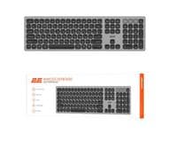 Клавиатура 2E KS270 105key, WL/BT, EN/UK, серо-черный