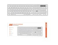 Клавиатура 2E KS270 105key, WL/BT, EN/UK, серебристо-белый