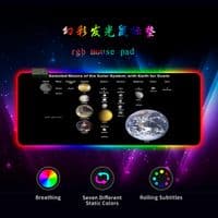 Килимок 300*800 для миші &amp;quot;Planets scales&amp;quot; тканинний з боковою прошивкою, товщина 3 мм, RGB підсвічування, живлення USB 1,8 м, Color Box