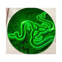 Килимок 200*200 мм тканинний RAZER 4 з боковою прошивкою (круглий), товщина 2 мм, колір Green, Пакет