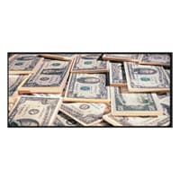 Килимок 300*800 тканинний Dollars з боковою прошивкою, товщина 5 мм, колір Gray, Пакет