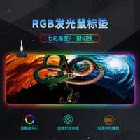 Килимок 300*800 для миші &amp;quot;Magic Dragon&amp;quot; тканинний з боковою прошивкою, товщина 3 мм, RGB підсвічування, живлення USB 1,8 м, Color Box