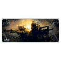 Килимок 300*700 тканинний CS Two Fighter з боковою прошивкою, товщина 2 мм, колір Black / Red, Пакет