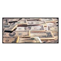 Килимок 400*900 тканинний Dollars з боковою прошивкою, товщина 3 мм, колір Gray, Пакет