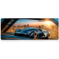 Килимок 300*700 тканинний Lamborghini з боковою прошивкою, товщина 2 мм, Black, Пакет