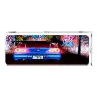 Коврик 300*800 тканевый Nissan GT-R 34 с боковой прошивкой, толщина 3 мм, Blue, Пакет
