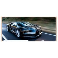 Килимок 300*800 тканинний Bugatti Chiron з боковою прошивкою, товщина 3 мм, Black, Пакет