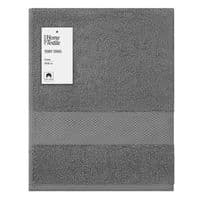 Рушник махровий Ardesto Essence 50х90см, 100% бавовна, сірий темний