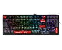 Механическая клавиатура A4Tech S98 (Bloody Red), красные светящиеся, RGB подсветка клавиш, USB, черный