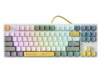 Механическая игровая клавиатура Bloody S87 (Energy White), красные светящиеся, RGB подсветка клавиш, USB, белый