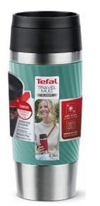 Термочашка Tefal Travel Mug Classic Twist, 360мл, нержавеющая сталь, зеленый