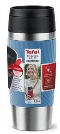 Термочашка Tefal Travel Mug Classic Twist, 360мл, нержавеющая сталь, болточный