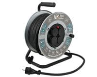 Подовжувач мережевий Konner&Sohnen KS CRM-30M, 3600Вт, 4х16А/230В, 3х2.5мм, IP44, 7.8 кг, на котушці, 30м, чорний