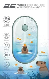 Миша 2E MF300 CAPYBARA:TANGERINE Silent WL BT, зелений