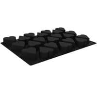 Форма для выпечки Silikomart 600x400 мм "сердце" 95 x 88 h40 мм 21 x 210 мл (SQ087/YL)