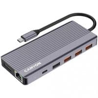 Концентратор CANYON DS-16 13в1 4k USB-C сірий