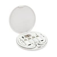 Кабель Data Cable Set, Type-C-Type-C+ переходники (USB+Lighting+Micro), 60W, White, длина 0.2м, Case