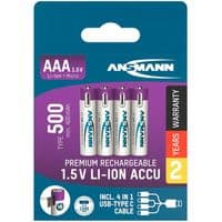 Аккумулятор Ansmann литиевый AAA 1,5 V / 500 mAh 4шт
