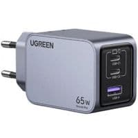Зарядное устройство 3xUSB 65W (2хUSB-C+USB-A) Gan Nexode Pro X755 Серый Ugreen
