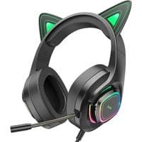 Наушники HOCO W107 Cute cat luminous cat ear gaming headphones Elf Cat