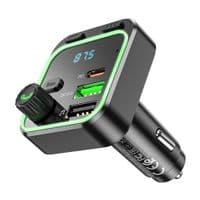 АЗУ с FM-модулятором BOROFONE BC53 Highway PD20W+QC3.0 car BT FM transmitter 18W Black