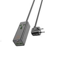 Сетевой удлинитель  HOCO AC9A Talent PD30W(1C2A with 1 socket) desktop charger Black