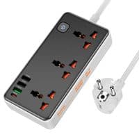 Сетевой удлинитель  HOCO AC8A Storm 3-position socket(PD30W/1C3A) Black