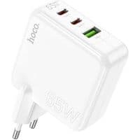 Зарядний пристрій HOCO C115A Header PD65W GaN three-port(2C1A) charger White