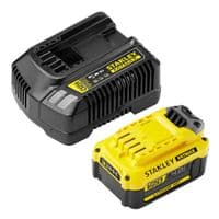 Набор аккумуляторов + зарядных устройств Stanley FatMax,V20, 18 В,4Ah, 4A (SFMCB14M1)