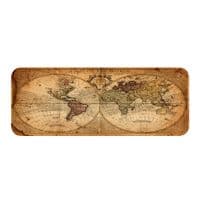 Килимок 300*700 тканинний Карта світу &amp;quot;Retro map&amp;quot; з бічним прошивкою, товщина 3 мм, Пакет