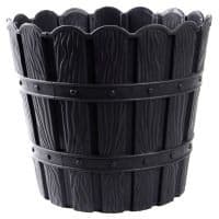 Цветочный горшок VIOLET HOUSE 1048 BAMBOO DARK GREY д/цветов с дренажом 7 л. (1048 BAMBOO DARK GREY 7 л.)