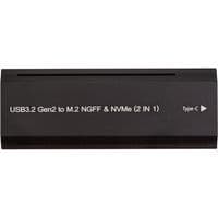 Внешний карман PowerPlant для SSD M.2 PCIe NGFF/NVMe USB3.2, 20Gbps, RGB