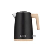Электрочайник Ardesto EKL-F420BWD, 1.7л, металл, мат, Strix, черный