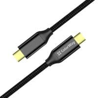 Кабель Type-C – Type-C, ColorWay, Black, 1 м, 100 Вт, до 20 Гбит/с, до 4K/60 Гц, Braided Nylon (CW-CBPDCC062-BK)