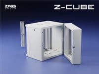 Шафа ZPAS 19", 18U, Z-CUBE, змінні бічні стінки, скляні двері, 600x600 мм, максимально 60 кг, сіра
