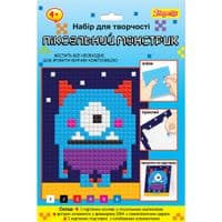 Набор для творчества 1 сентября Пиксельный Монстрик Аппликация стикерами из фоамирана ЭВА (954582)