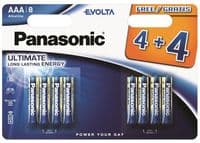 Батарейка Panasonic Evolta щелочная AAA блистер, 8 шт.