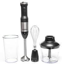 Блендер Eisen EHB-123SS, Black, 1200W, занурювальний, 2 швидкості з 15 ступ. плавним регулюванням, турбо режим, подрібнювач 650мл, склянка 800мл, вінчик