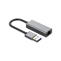 Адаптер Dynamode USB 3.0 Type-C 1000/100 Мбит/с разъем RJ-45, чип RTL8153, кабель 13 см, темно-сірий