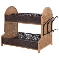 Кух.прилад VIOLET HOUSE 0414 Ажур BROWN сушарка д/посуди 28*40*38 см (0414 Ажур BROWN сушка д/посуды. 28*40*38 см)