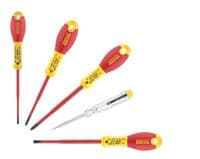 Викрутка Stanley FatMax набір 7шт, для робіт під напругою 1000В, прямий шліц 3.5х75мм/ 5.5х150мм, викрутки під шліц Philips Ph1x100/ Ph2x125