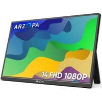 Монитор 14" Arzopa A1S, Black, WLED, IPS, 1920x1080, 16:9, 5 мс, 60 Гц, 250 кд/м², 800:1, 178°/178°, 2xType-C/mini-HDMI, 2x1W