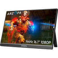 Монитор 16.1" Arzopa G1 Game (Z1FC), Black, WLED, IPS, 1920x1080, 16:9, 5 мс, 144 Гц, 250 кд/м², 1200:1, 85°/85°, 2xType-C/mini-HDMI , 2x1W