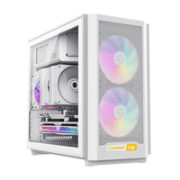 Корпус Micro ATX без блока питания, закаленное стекло Micro Gaming Mini Tower M-ATX (200mm), ITX F36 WH