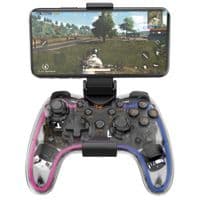 Геймпад Havit G180BT RGB, Transparent, беспроводной (Bluetooth 5.0), вибрация, 800 mAh, крепление для телефона