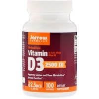 Витамин Jarrow Formulas Витамин D3 (Холекальциферол) 2500 ME, 100 гелевых капсул (JRW-29042)