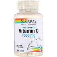Витамин Solaray Витамин С двухфазным Высвобождение, Vitamin C, 1000 мг, 100 И (SOR-04453)