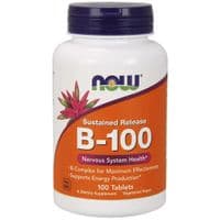 Витамин Now Foods B-Комплекс Медленного Высвобождения, B-100, 100 таблеток (NOW-00439)