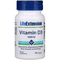 Витамин Life Extension Витамин D3, Vitamin D3, 25 мкг (1000 МE), 90 гелевых капсул (LEX-17539)